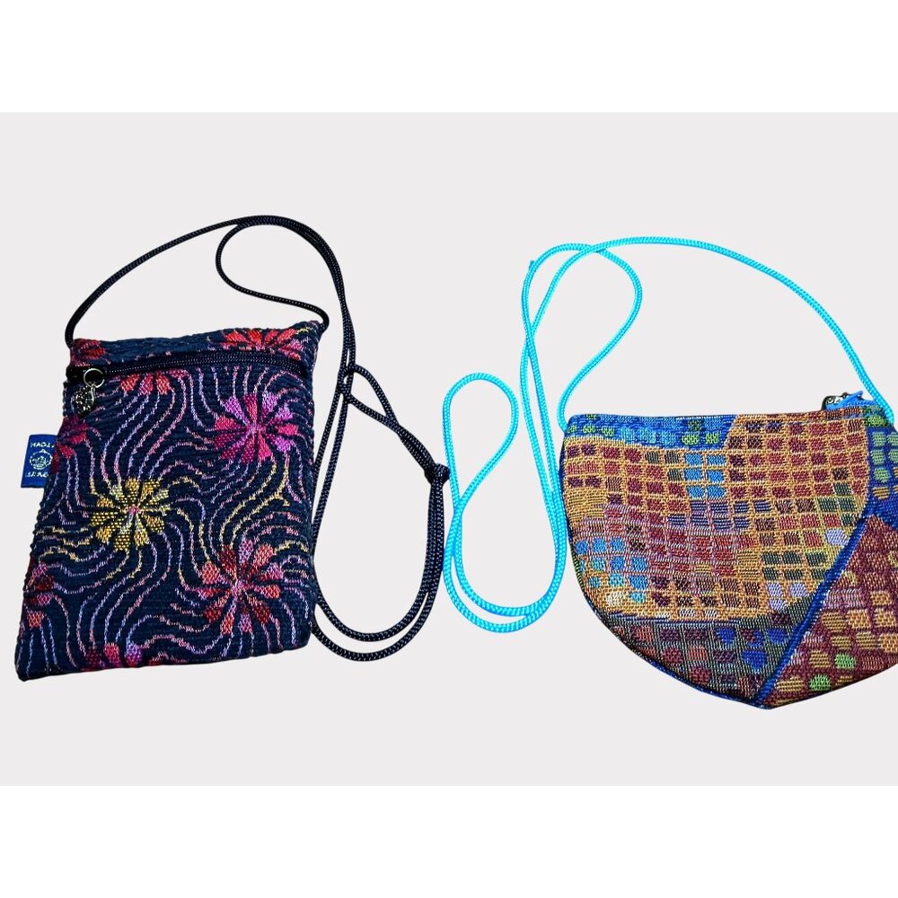 Anter Mini Crossbody Bags Tapestry Floral Geometric Adjustable Cord Straps Israe